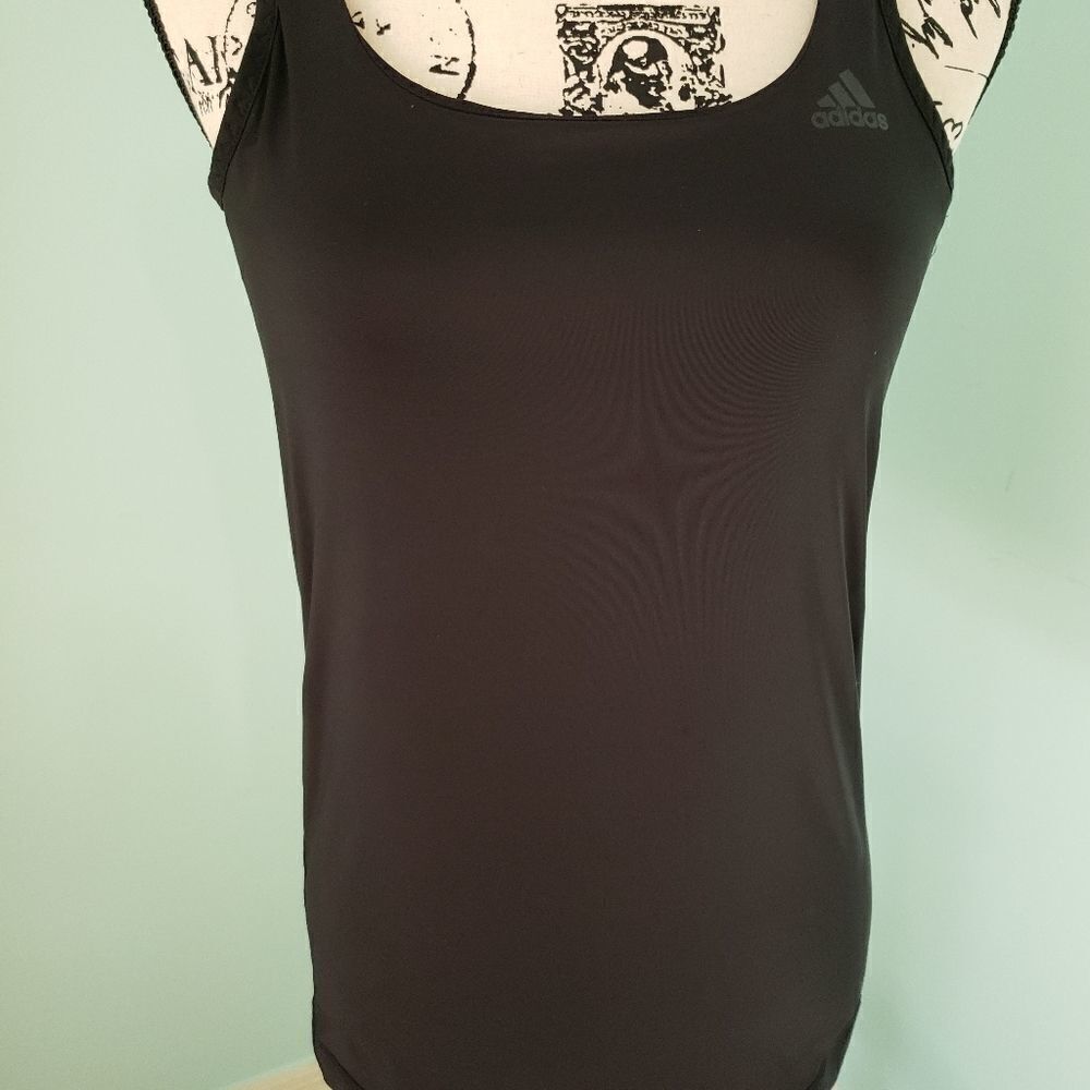 Adidas, black small exercise top, built in bra.‎ Activwear